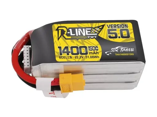 Tattu R-Line Version 5.0 1400mAh 6S1P150C LiPo Battery